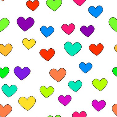 Beyaz üzerinde sevgililer günü kalpleri olan kusursuz bir model.