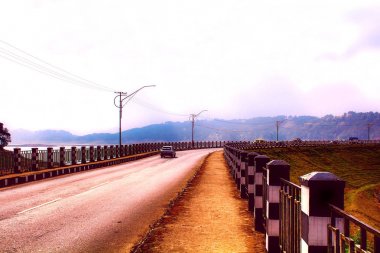Güzel peyzaj, Umiam, Shillong, Doğu Khasi tepeleri, Meghalay