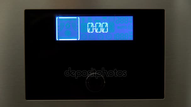 Switching different programs and a timer on the control panel an electric furnace. — Stock Video