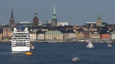 Bağlantı noktası için gelen gemi Stockholm görünümünden.