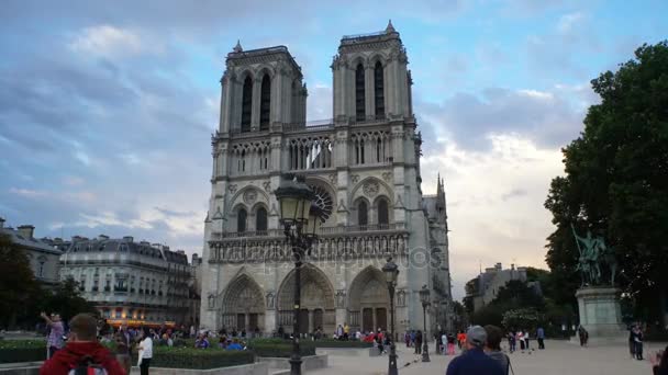 Katedralen notre dame de paris, Frankrike — Stockvideo