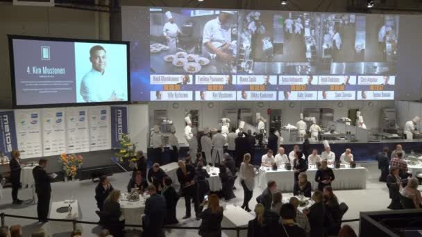 Concurso Chef do Ano em Helsínquia . — Vídeo de Stock