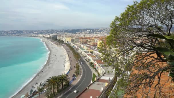 Nice, Bay of angels, Provence, C te dazur, França — Vídeo de Stock