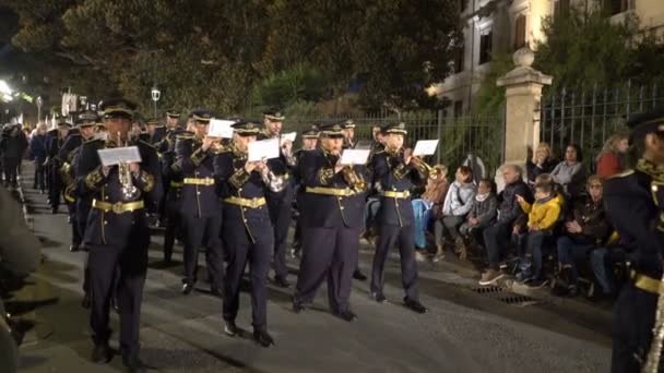 Katolické velikonoční týden průvod ve Španělsku — Stock video