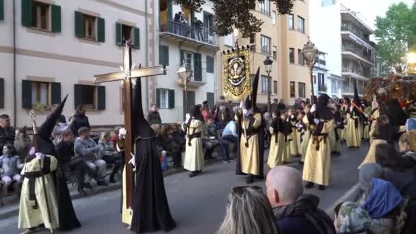 Settimana cattolica di Pasqua Sfilata in Spagna — Video Stock
