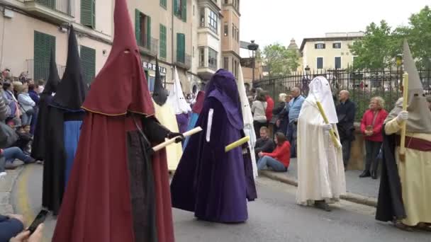 スペインのカトリック東部の週パレード — ストック動画
