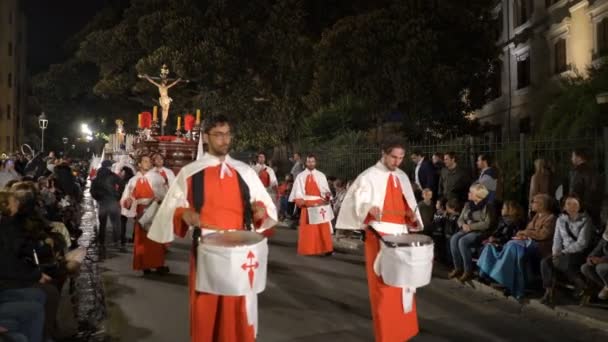 Καθολική εβδομάδα Πάσχα Παρέλαση στην Ισπανία — Αρχείο Βίντεο