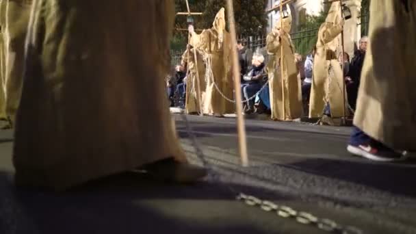 Semana de Páscoa católica Parada na Espanha — Vídeo de Stock