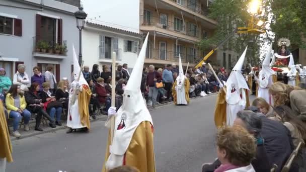 Minggu Paskah Katolik Parade di Spanyol — Stok Video