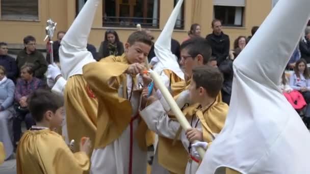 Minggu Paskah Katolik Parade di Spanyol — Stok Video