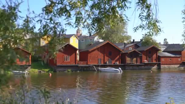 Starego miasta, porvoo, Finlandia. — Wideo stockowe