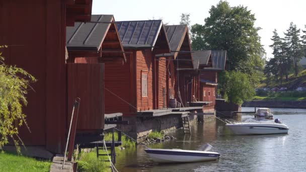 Casco antiguo de Porvoo, Finlandia . — Vídeos de Stock