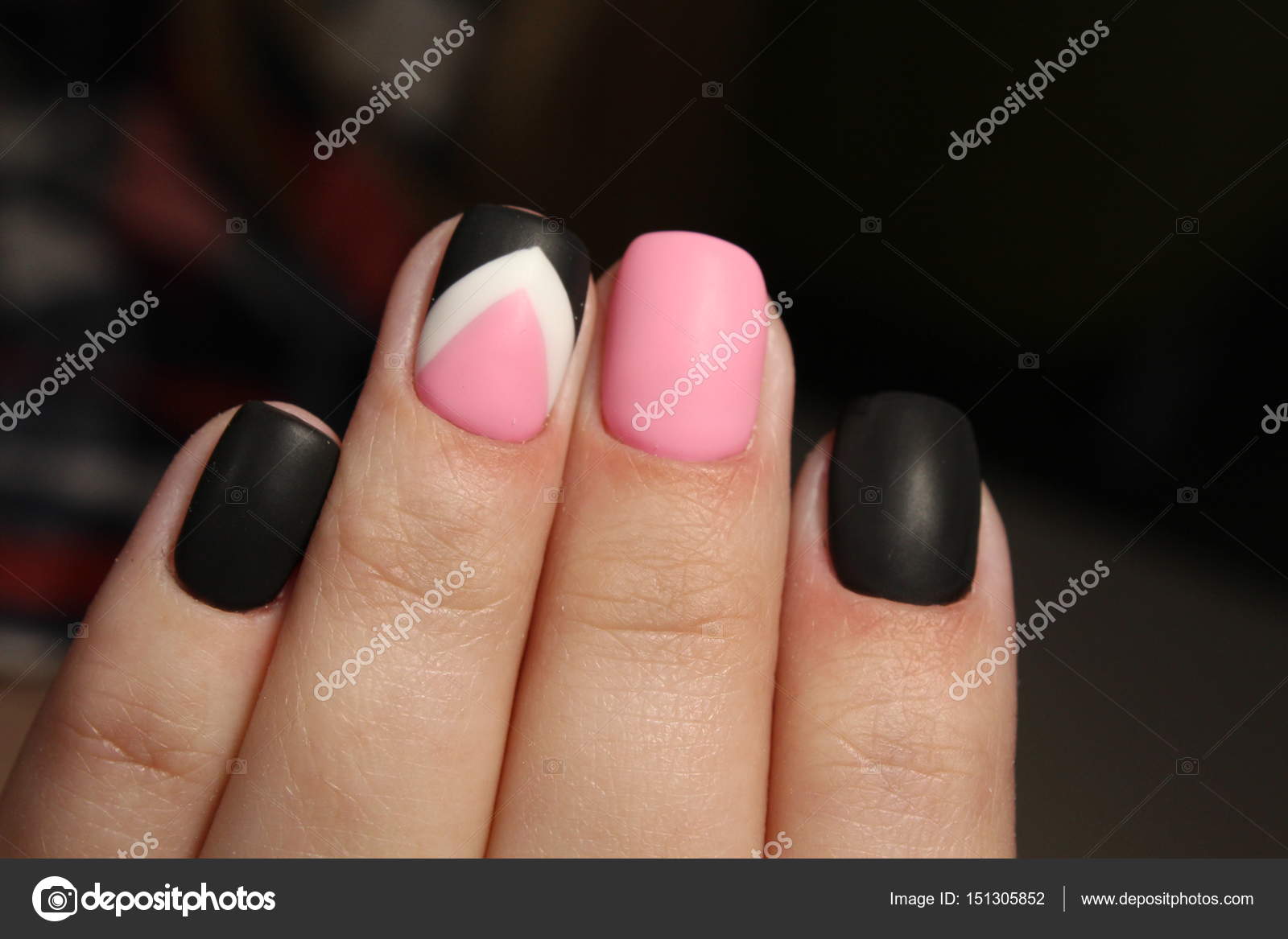 Awesome Contrast of Pink & Black Nail Designs for 2019 | Voguetypes | Nail  art designs, Nail art, Black nail designs