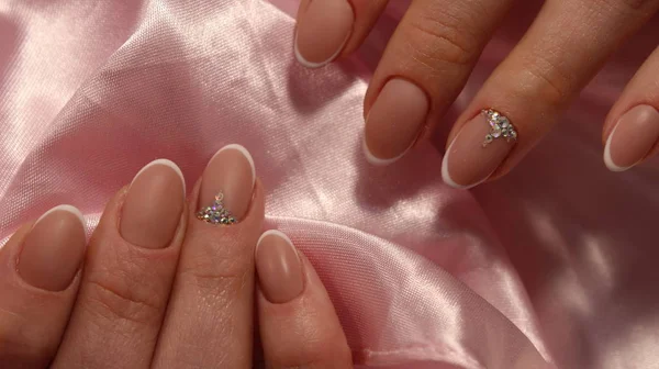 Wedding French manicure design — Stock Photo, Image