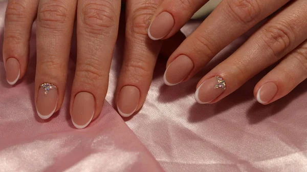 Matrimonio design manicure francese — Foto Stock