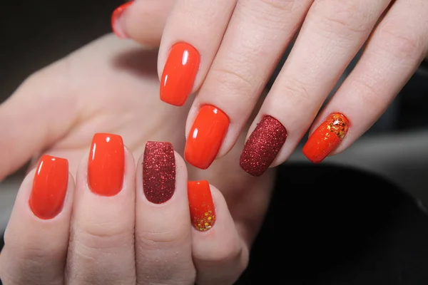 Jeugd rode manicure, fluweel — Stockfoto