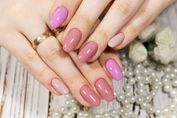 Stijlvol design van manicure — Stockfoto