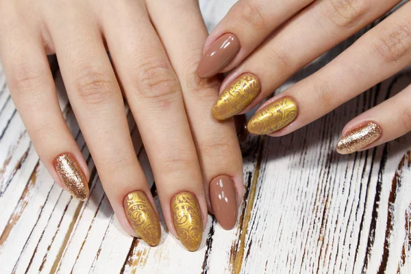 Trendy design van manicure — Stockfoto