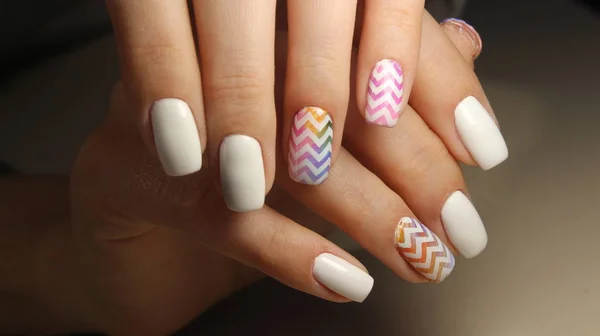 Youth summer manicure design — Stock Photo, Image