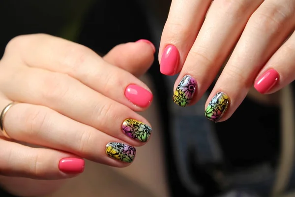 Zomer manicure ontwerp — Stockfoto