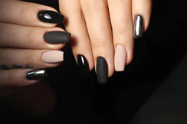 Awesome nagels en mooie schone manicure. — Stockfoto