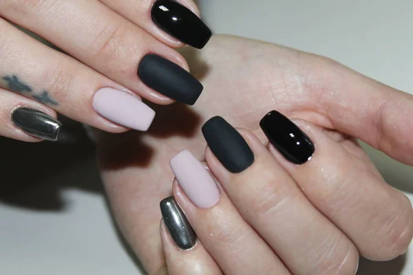 Awesome nagels en mooie schone manicure. — Stockfoto