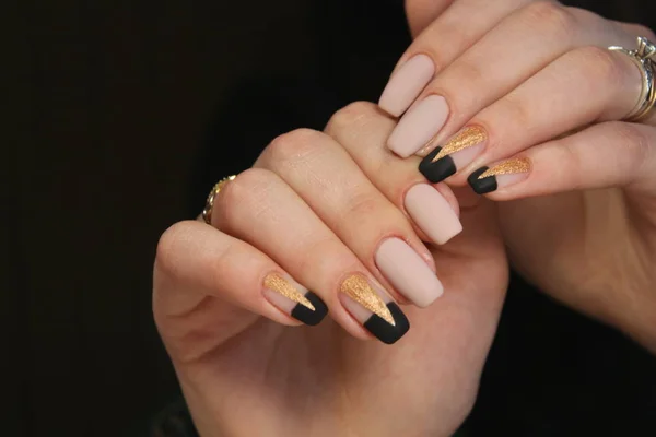 Moda paznokci manicure projektu — Zdjęcie stockowe