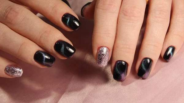 Kerstmis nagel kunst manicure — Stockfoto