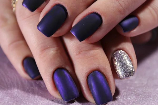 Kerstmis nagel kunst manicure — Stockfoto