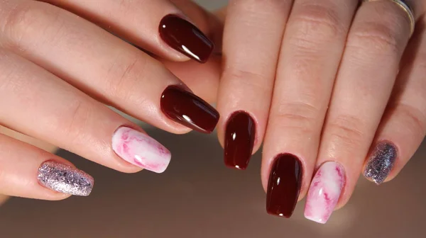 Nail manicure marmeren textuur — Stockfoto