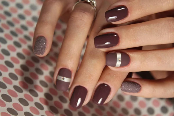 Coffee manicure design — Stock Photo, Image