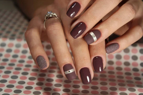 Stijlvol design van manicure — Stockfoto