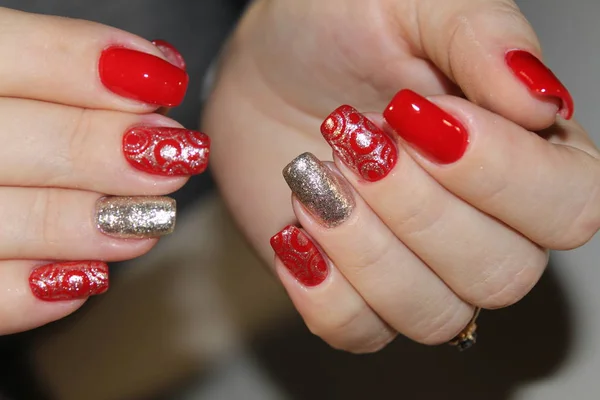 Stijlvol design van manicure — Stockfoto