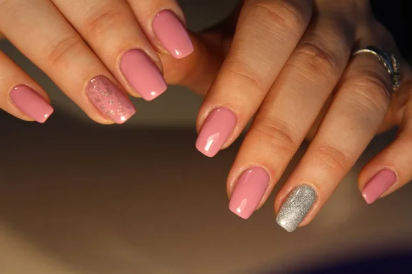 Moda paznokci manicure projektu — Zdjęcie stockowe