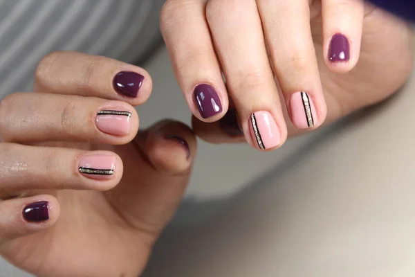 Fashion nails design manikyr — Stockfoto