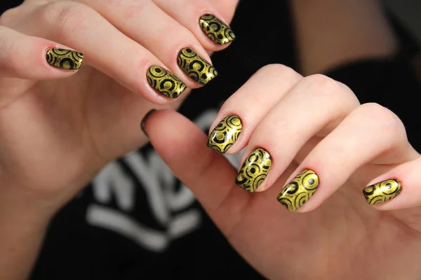 Beautiful Nail Art Manicure — Stock Photo, Image