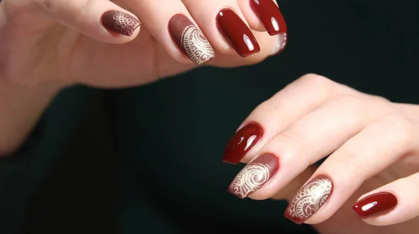 Design elegante de manicure — Fotografia de Stock