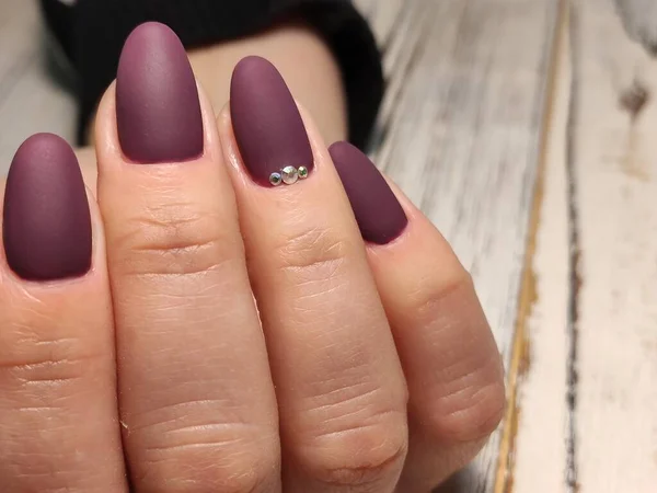 Unas uñas naturales increíbles. Las manos de las mujeres con manicura limpia. Esmalte de gel aplicado. —  Fotos de Stock