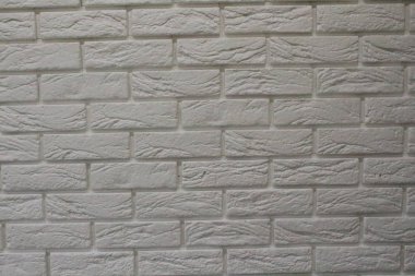 Kırsal odada beyaz tuğla duvar arkaplanı