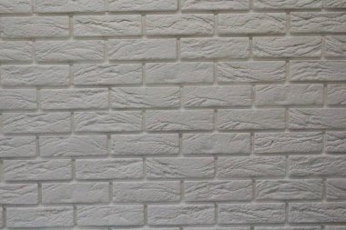 Duvar kağıdı için modern beyaz tuğla duvar dokusu arkaplanı.
