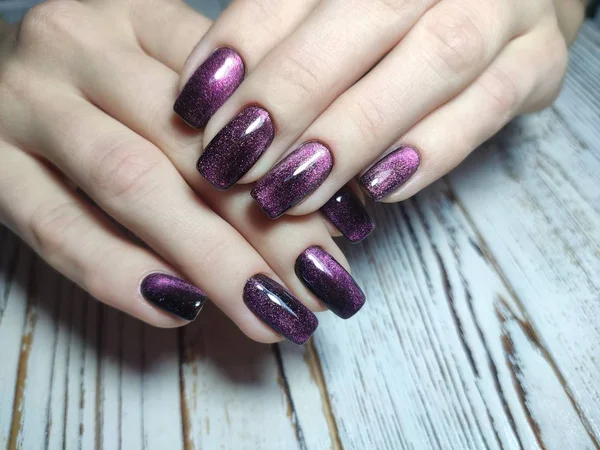 A beleza das unhas naturais. Perfeito manicure limpo — Fotografia de Stock