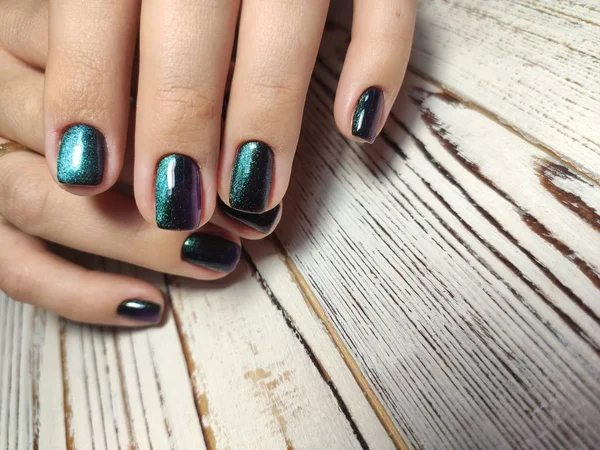 A beleza das unhas naturais. Perfeito manicure limpo — Fotografia de Stock