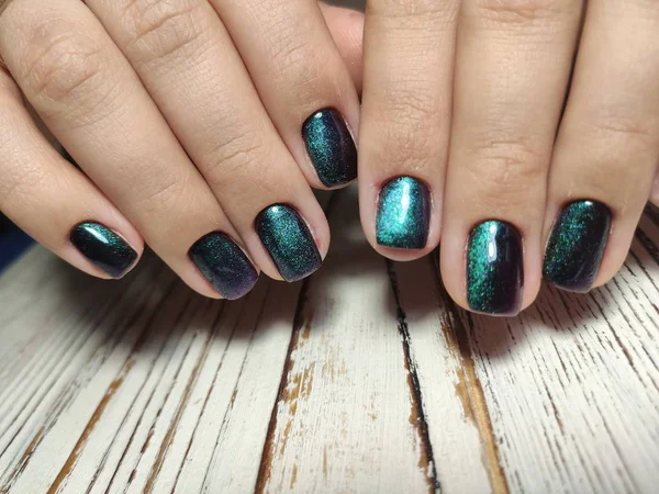 La belleza de las uñas naturales. Manicura limpia perfecta —  Fotos de Stock