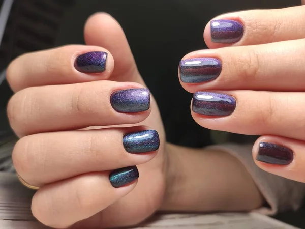 A beleza das unhas naturais. Perfeito manicure limpo — Fotografia de Stock