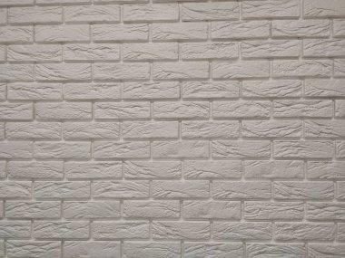 Beyaz Rustik doku. Retro Beyazlatılmış Eski Tuğla Duvar Yüzeyi.