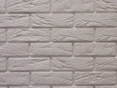 Kırsal odada beyaz tuğla duvar arkaplanı