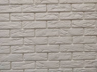 Kırsal odada beyaz tuğla duvar arkaplanı