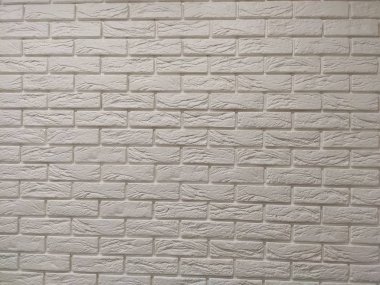Duvar kağıdı için modern beyaz tuğla duvar dokusu arkaplanı.
