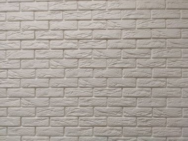 Duvar kağıdı için modern beyaz tuğla duvar dokusu arkaplanı.