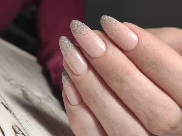 Glamorous luxurious crocodile manicure. Design glamorous nails — 스톡 사진